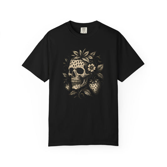 Strawberry Skull Unisex Garment-Dyed T-Shirt
