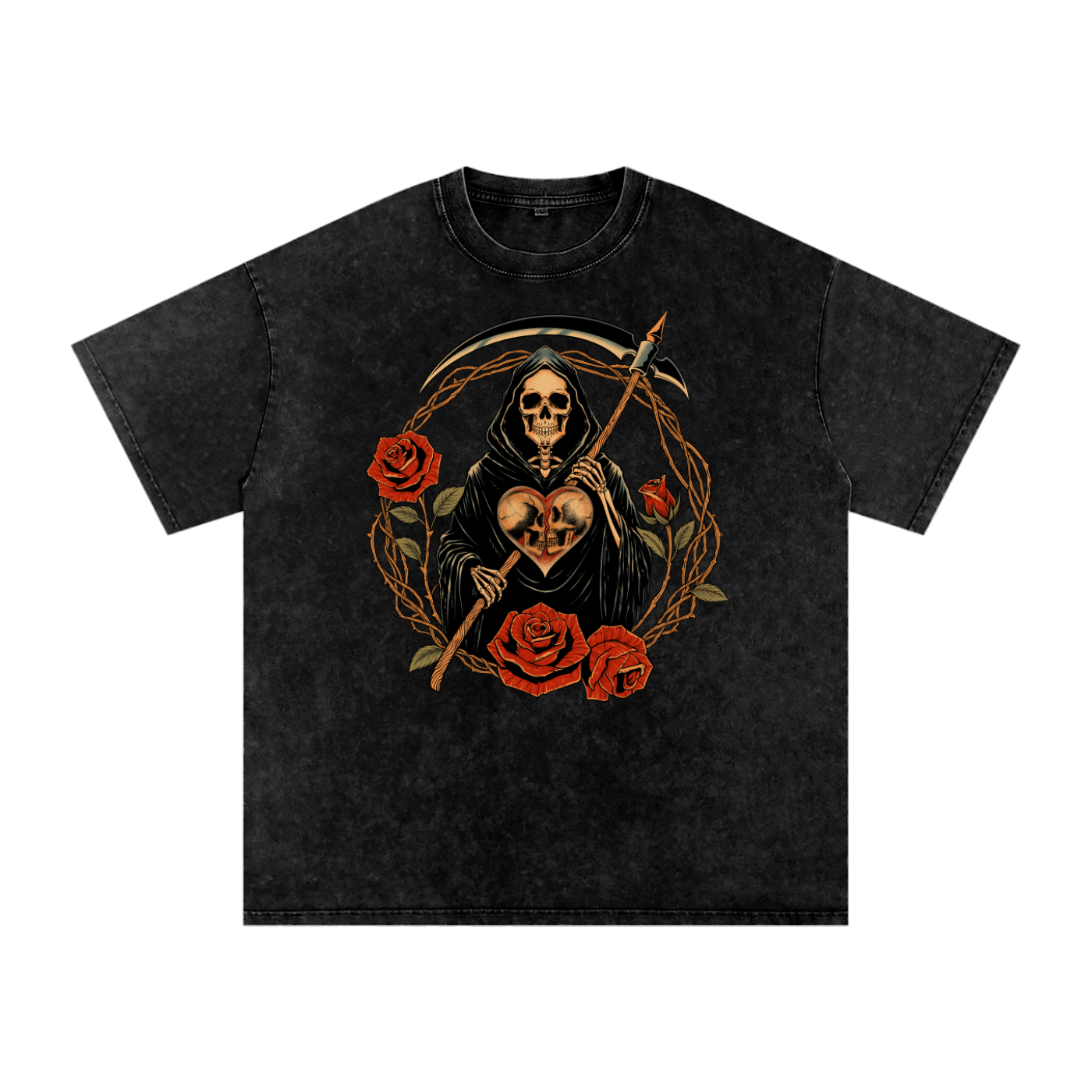 SKVLTURE ,Grim reaper ,Love after death ,Skull,Skeleton ,Streetwear ,Graphic tee