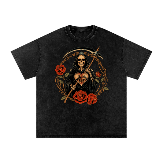 SKVLTURE ,Grim reaper ,Love after death ,Skull,Skeleton ,Streetwear ,Graphic tee